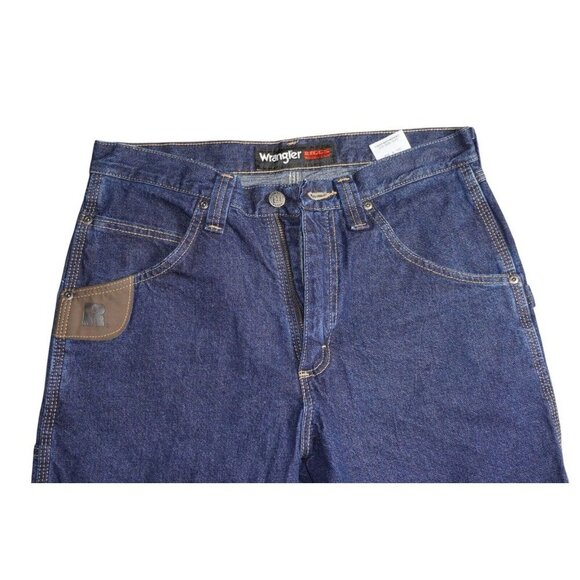 Wrangler RIGGS Workwear Jeans 30x32 Dark Blue Denim Heavy Duty - Picture 2 of 16